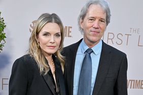 Michelle Pfeiffer and David E. Kelley attend Showtime's FYC Event and Premiere for "The First Lady" at DGA Theater Complex on April 14, 2022 in Los Angeles, California