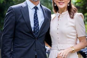 Crown Prince Frederik of Denmark and Crown Princess Mary of Denmark attends a reception at the end of their two day visit to The Netherlands at the Danish residence on June 21, 2022 in The Hague, Netherlands.