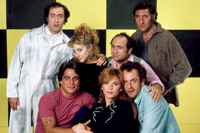 Taxi - Andy Kaufman as Latka Graves, Carol Kane as Simka Dahblitz, Danny DeVito as Louie De Palma, Judd Hirsch as Alex Reiger, Christopher Lloyd as Reverened Jim Ignatowski, Marilu Henner as Elaine O'Connor-Nardo, Tony Danza as Tony Banta