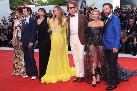 Gemma Chan, Harry Styles, Sydney Chandler, director Olivia Wilde, Chris Pine, Florence Pugh and Nick Kroll attend the "Don't Worry Darling" red carpet