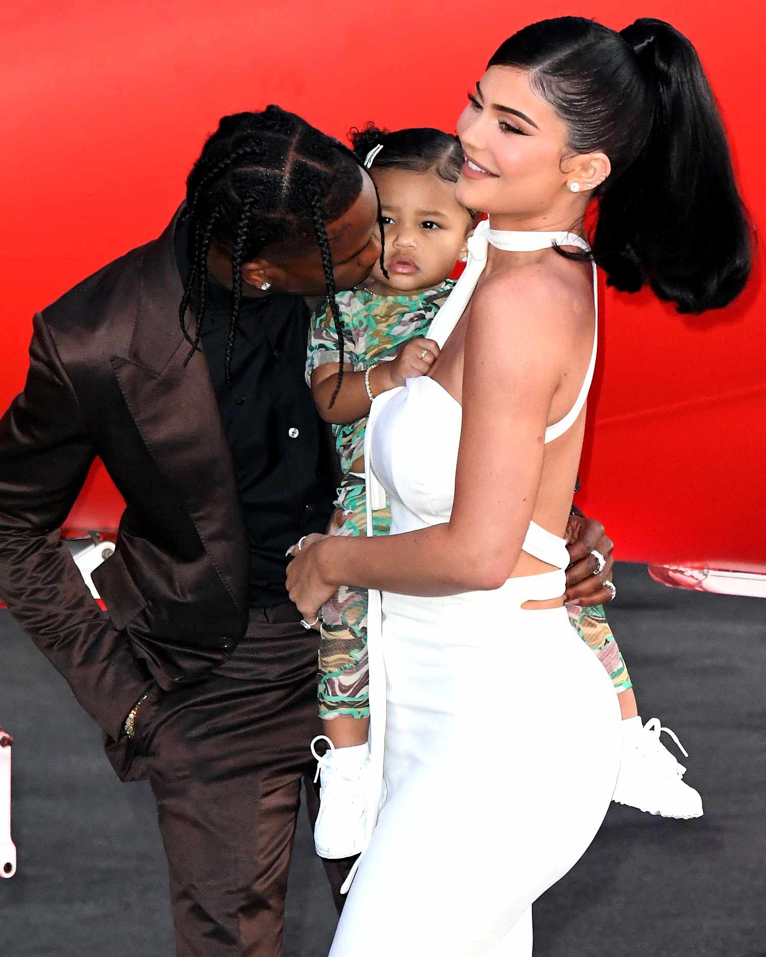 Travis Scott, Stormi Webster and Kylie Jenner