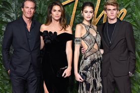 Rande Gerber, Cindy Crawford, Kaia Gerber and Presley Gerber arrive at The Fashion Awards 2018