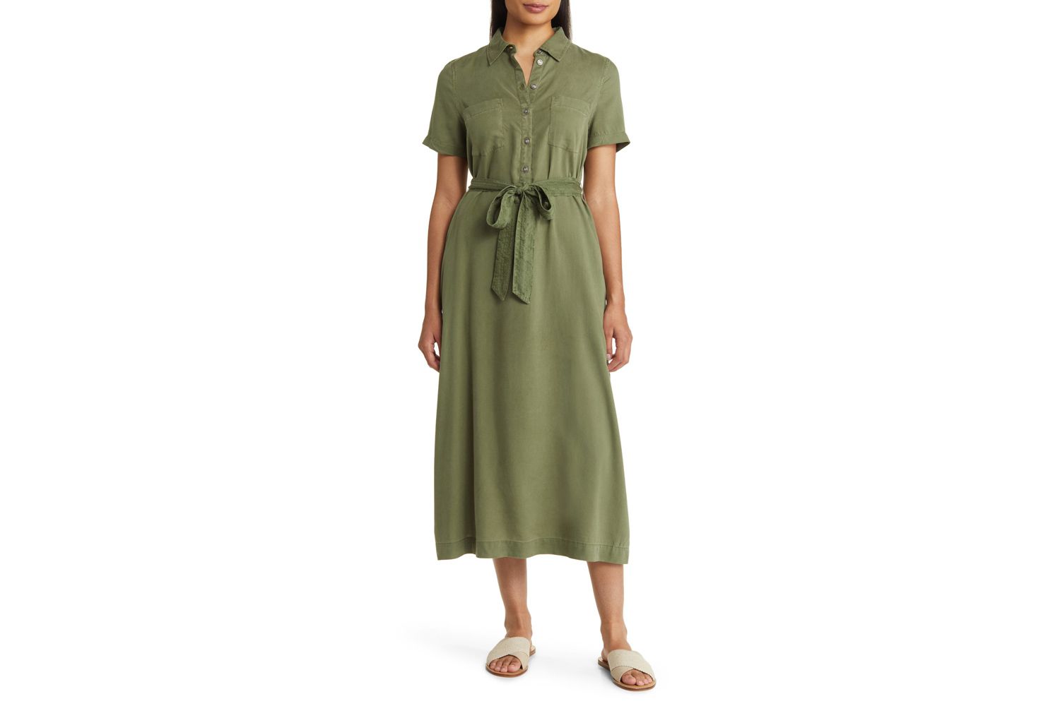 Utility Tie Waist Shirtdress CaslonÂ®