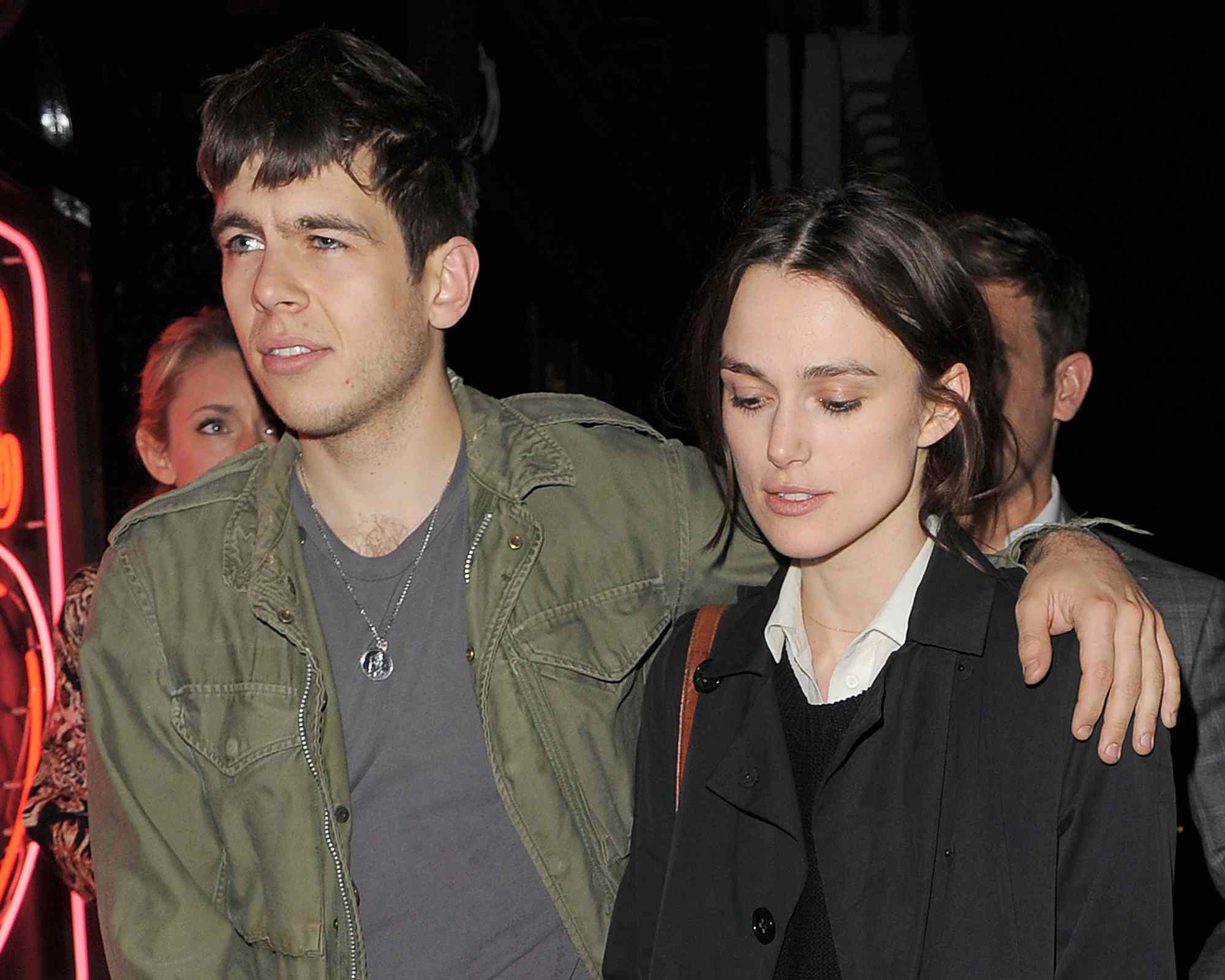 Keira Knightley and boyfriend James Righton out and about in Soho on April 5, 2012 in London, England