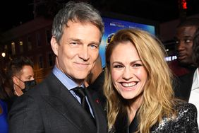 Stephen Moyer and Anna Paquin attend the "American Underdog" Premiere at TCL Chinese Theatre on December 15, 2021 in Hollywood, California.