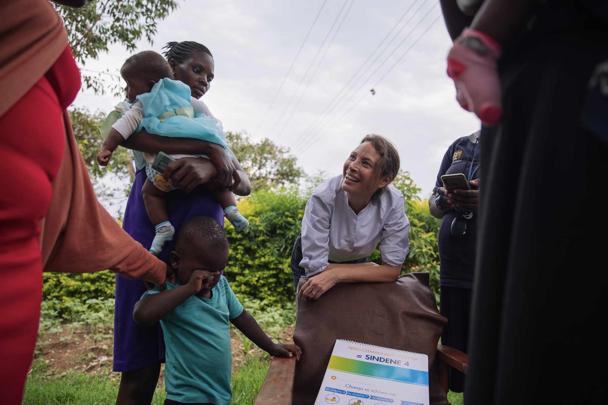 Christy Turlington Burns interacts with community health leaders on a 2024 Every Mother Counts trip in Africa.