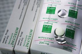 The abortion drug Mifepristone, also known as RU486, is pictured in an abortion clinic February 17, 2006 in Auckland, New Zealand. The drug, which has been available in New Zealand for four years and is used in many countries around the world, is expected to be available to Australian women within a year after parliament yesterday approved a bill which transfers regulatory control of the drug to the Therapeutic Goods Administration, a government body of scientists and doctors that regulates all other drugs in Australia.