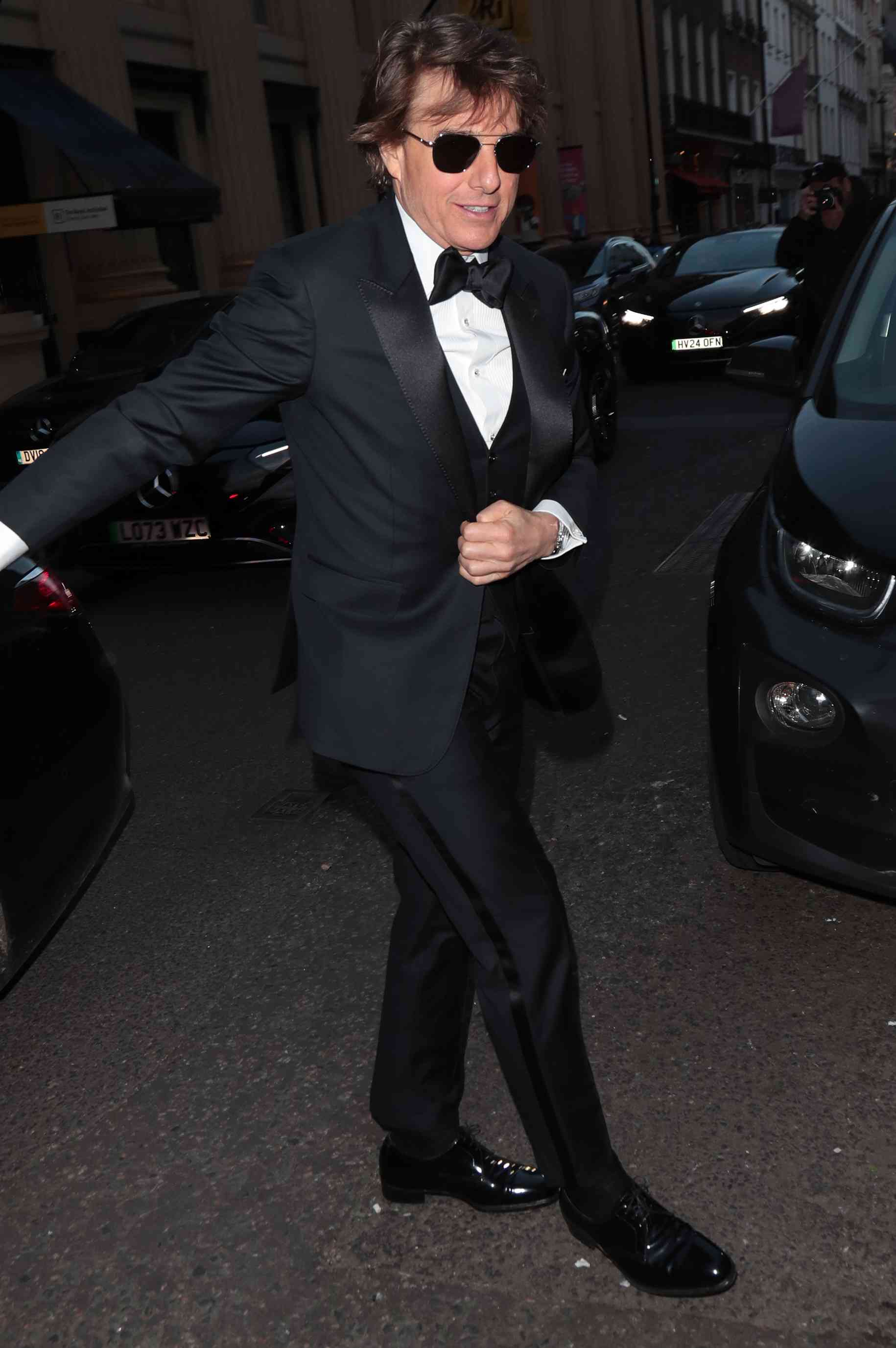 tom cruise Celebrity arrivals at Victoria BeckhamÃ¢ÂÂÃÂÃÂ´s fiftieth birthday party at Oswald's.