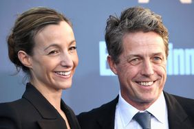 SANTA MONICA, CA - DECEMBER 11: Hugh Grant (R) and Anna Elisabet Eberstein attend The 22nd Annual Critics' Choice Awards at Barker Hangar on December 11, 2016 in Santa Monica, California. (Photo by Frazer Harrison/Getty Images)