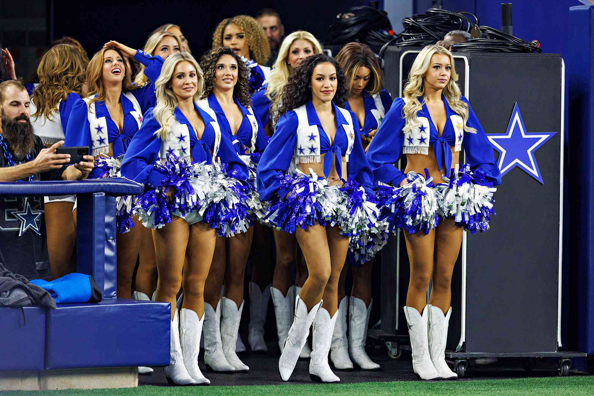 Dallas Cowboy Cheerleaders perform during a game against the Indianapolis Colts at AT&T Stadium on December 4, 2022.