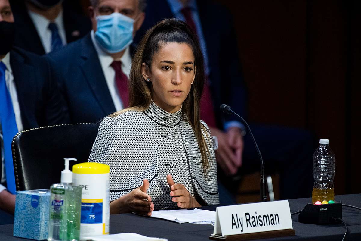 U.S. Olympic gymnast Aly Raisman testifies during the Senate Judiciary Committee hearing titled Dereliction of Duty: Examining the Inspector Generals Report on the FBIs Handling of the Larry Nassar Investigation, in Hart Building on Wednesday, September 15, 2021.