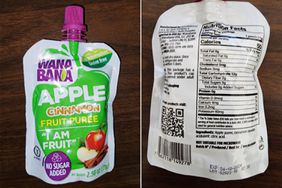 WanaBana apple cinnamon fruit puree pouches