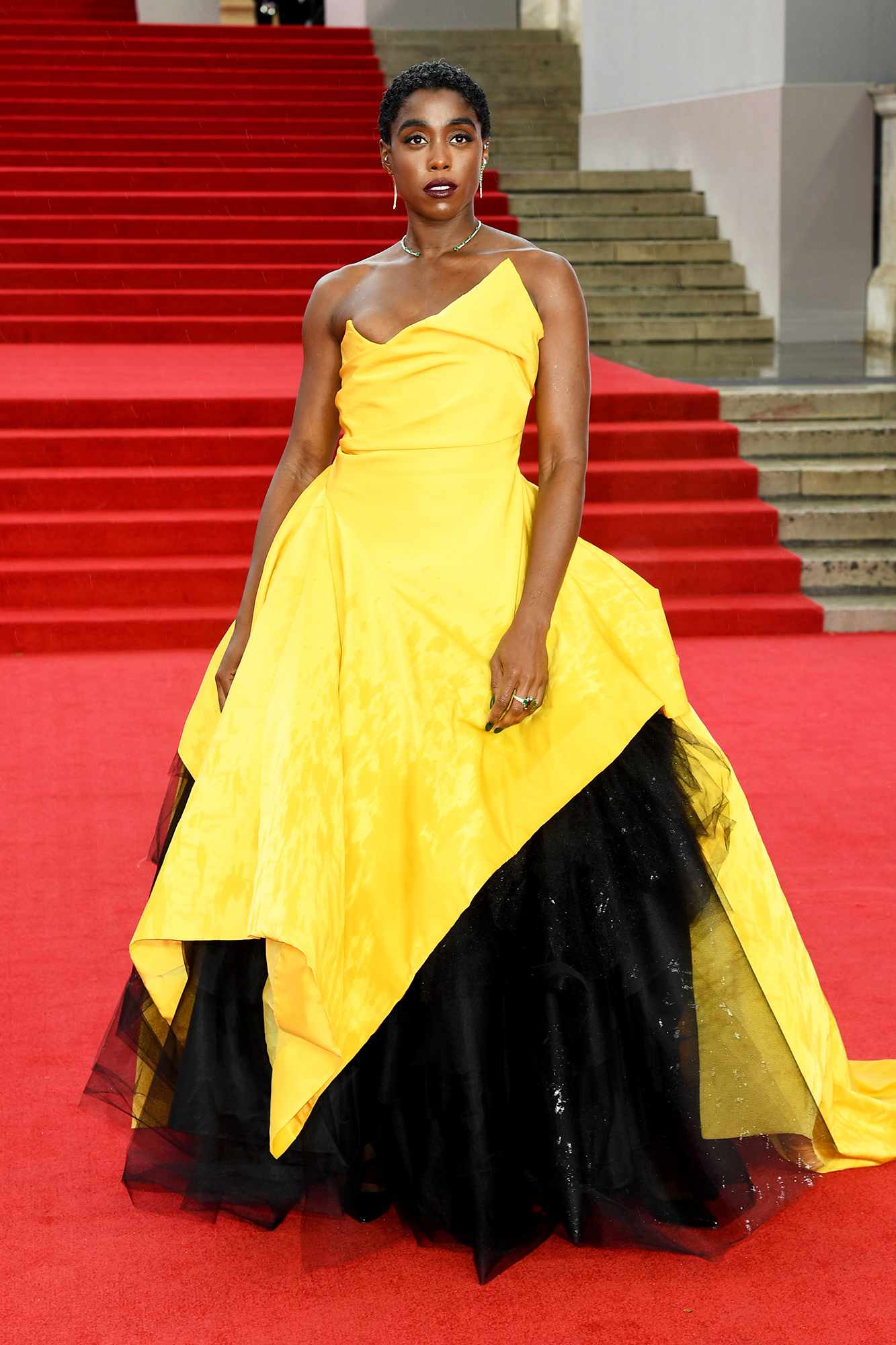 Lashana Lynch attends the "No Time To Die" World Premiere at Royal Albert Hall on September 28, 2021 in London