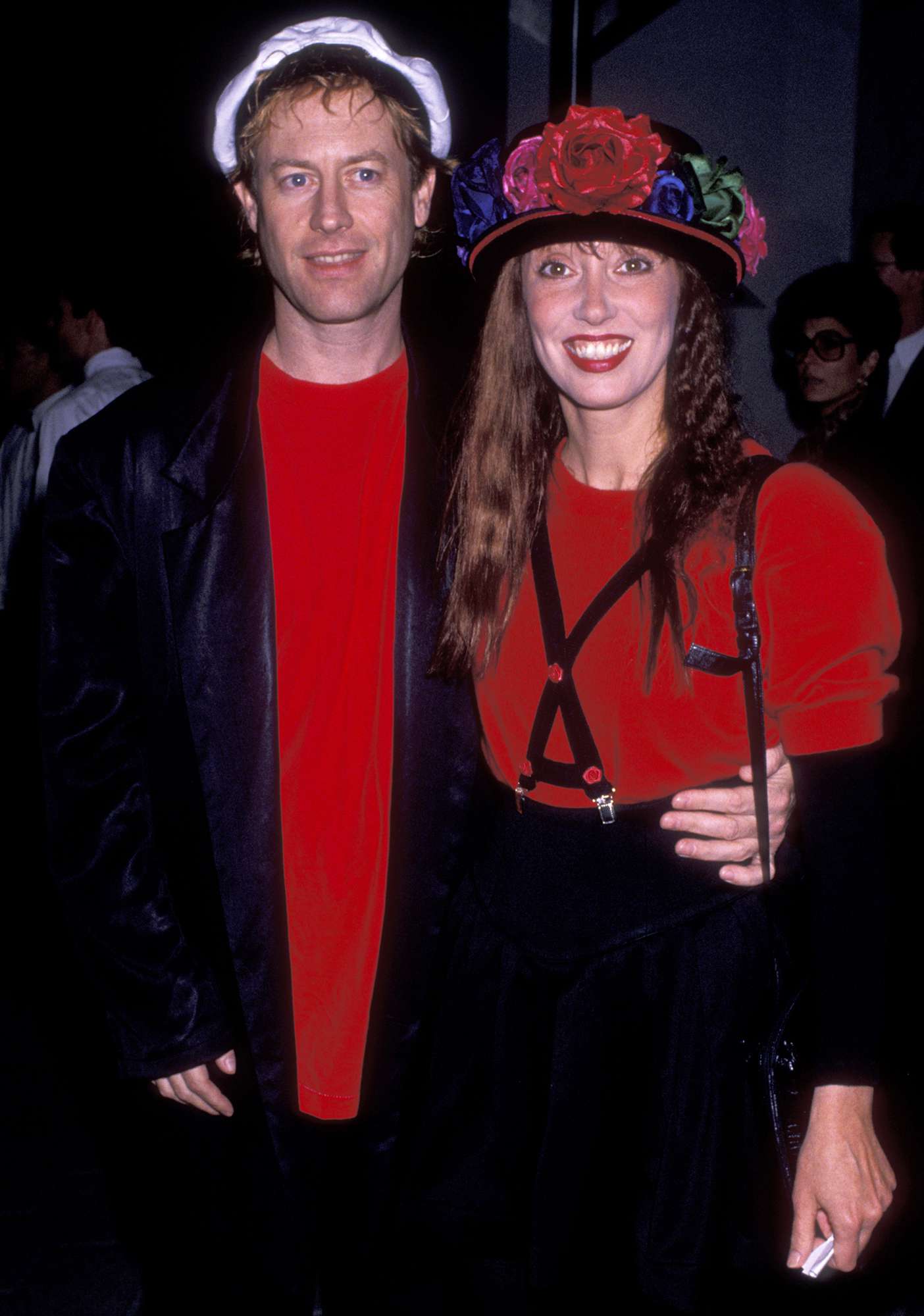 Dan Gilroy and Shelley Duvall attend a Party for Roddy McDowall's New Book 'Double Exposure, Take Two: A Gallery of the Celebrated With Commentary by the Equally Celebrated' on October 23, 1989.