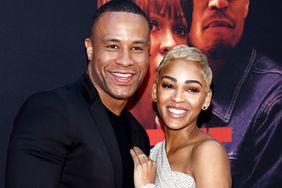  DeVon Franklin (L) and Meagan Good arrive at the Screen Gems premiere of "The Intruder" at ArcLight Hollywood on May 01, 2019 in Hollywood, California.