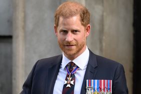 Prince Harry, Duke of Sussex departs after attending The Invictus Games Foundation 10th Anniversary Service at St Paul's Cathedral on May 08, 2024 in London, England