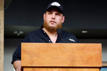 Luke Combs speaks during the new exhibit opening of Luke Combs: The Man I Am at Country Music Hall of Fame and Museum on July 10, 2024 in Nashville, Tennessee.
