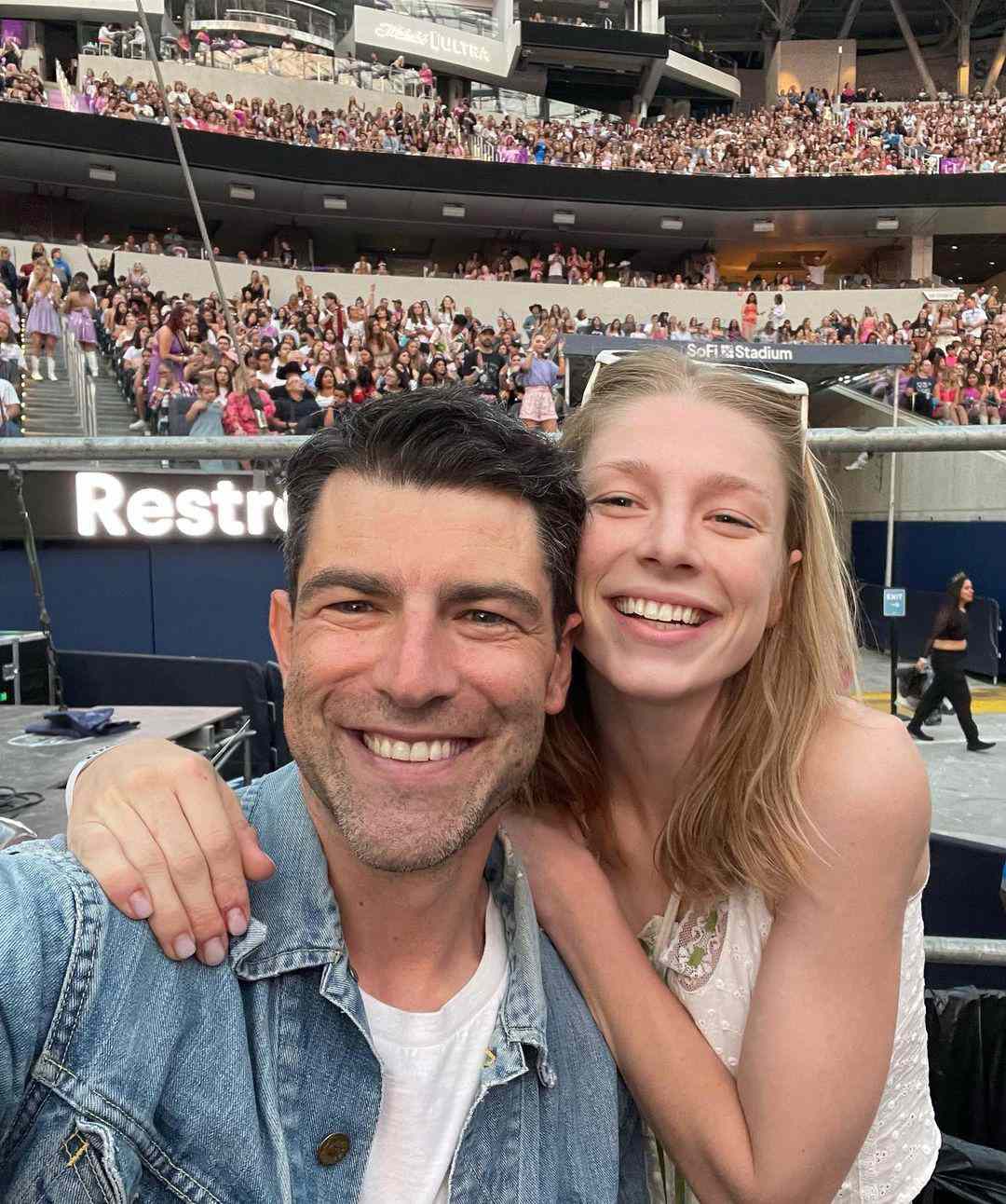 Max Greenfield and Hunter Schafer at Eras Tour