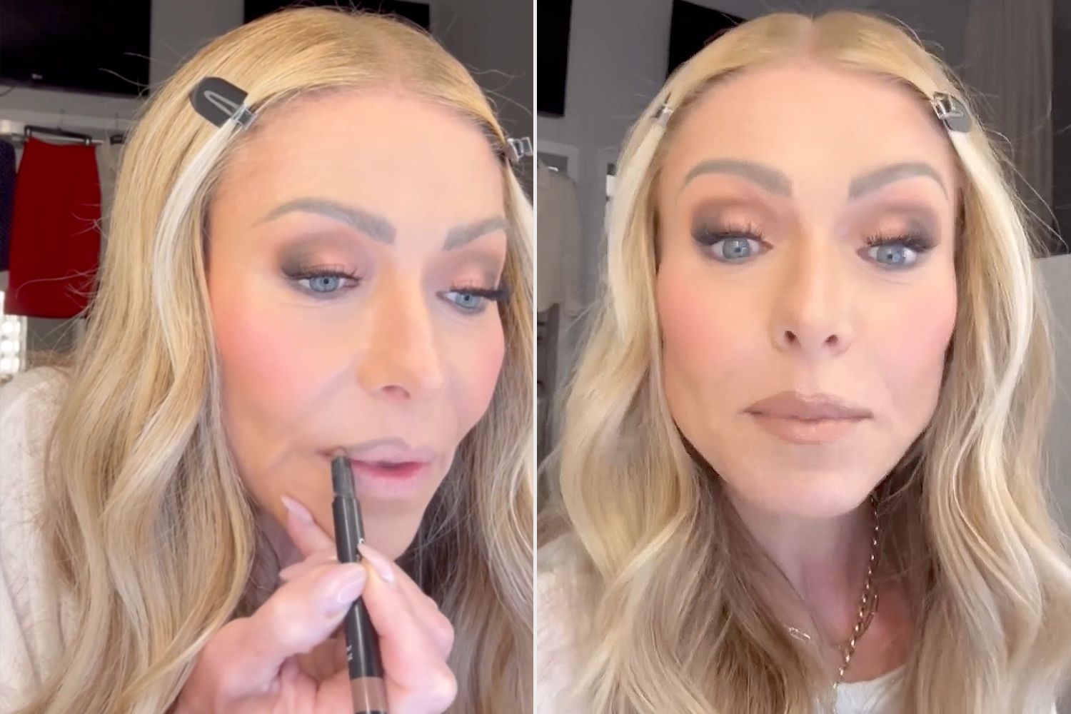 Kelly Ripa lip lining hack