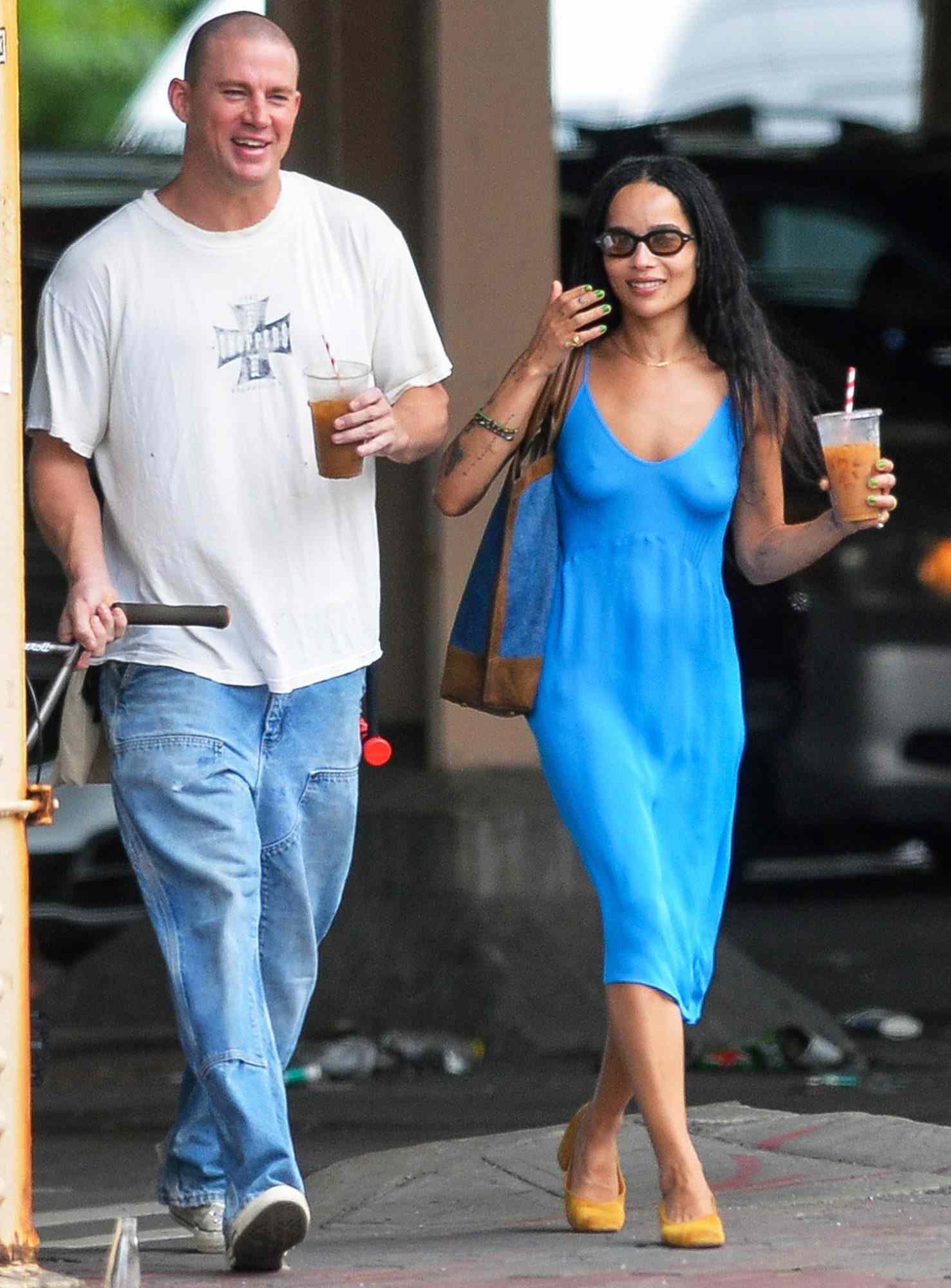 Channing Tatum and Zoe Kravitz Grab Coffee in N.Y.C.