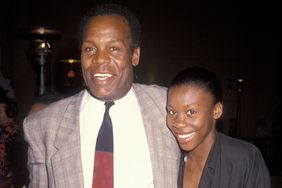 Danny Glover and Mandisa Glover attend the premiere of 'Listen Up-Lives of Quincy Jones' on September 23, 1990.