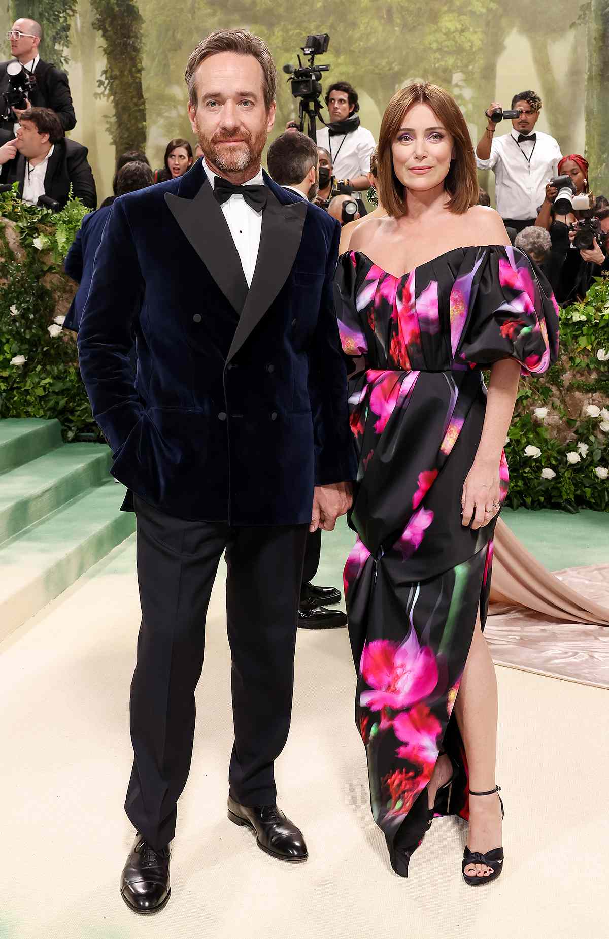 Matthew Macfadyen and Keeley Hawes attend The 2024 Met Gala Celebrating "Sleeping Beauties: Reawakening Fashion" at The Metropolitan Museum of Art on May 06, 2024 