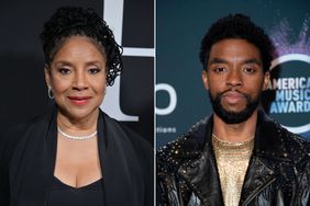 Phylicia Rashad and Chadwick Boseman