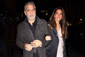 George Clooney and Amal Clooney arrive to the Polo Bar on December 13, 2023 in New York City. 