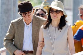 Woody Allen with his wife Soon-yi Previn and the rest of the family leave from Venice Marco Polo Airport after attending the 80th Venice International Film Festival.