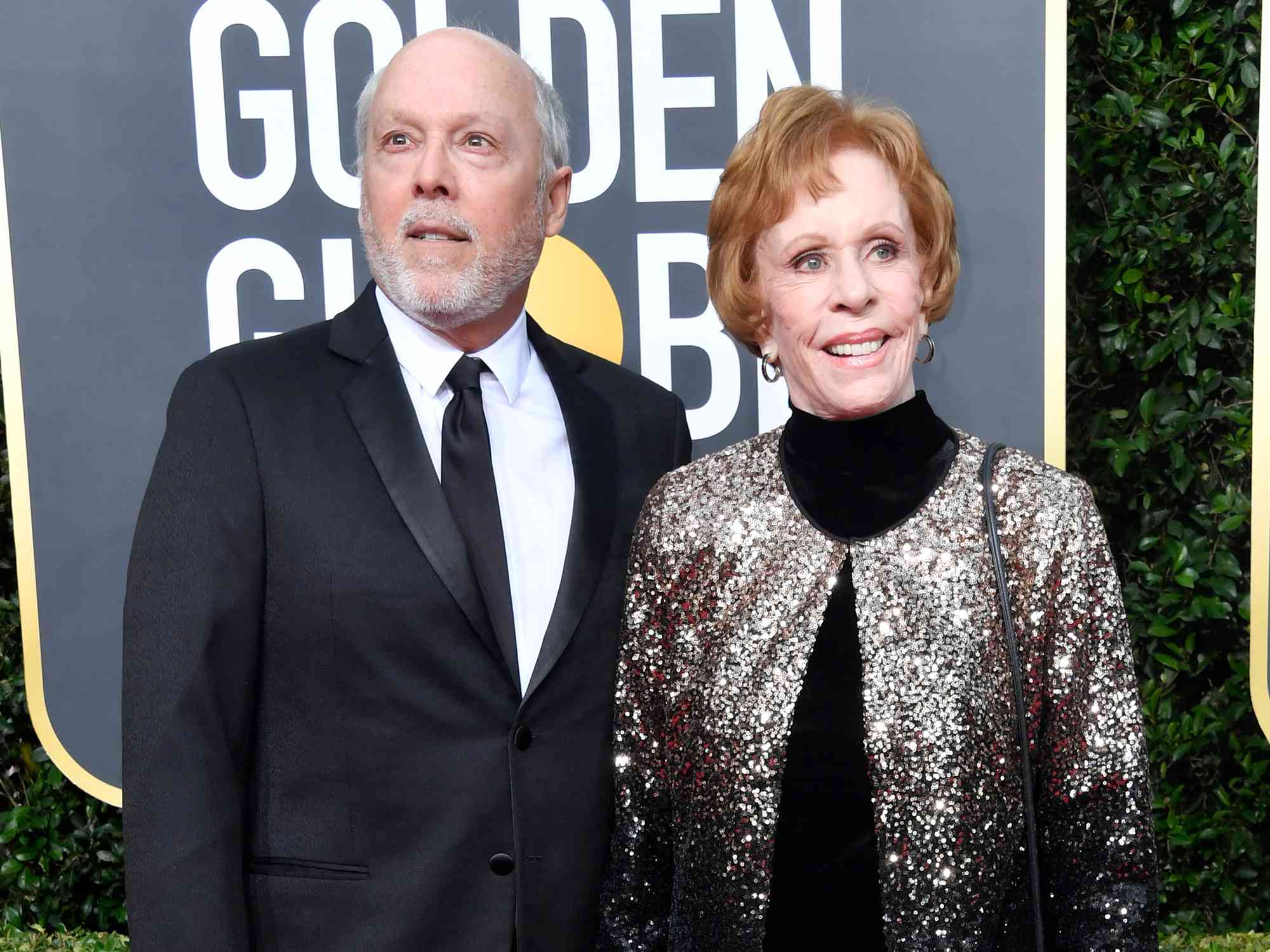 Brian Miller and Carol Burnett attend the 77th Annual Golden Globe Awards at The Beverly Hilton Hotel on January 05, 2020 in Beverly Hills, California