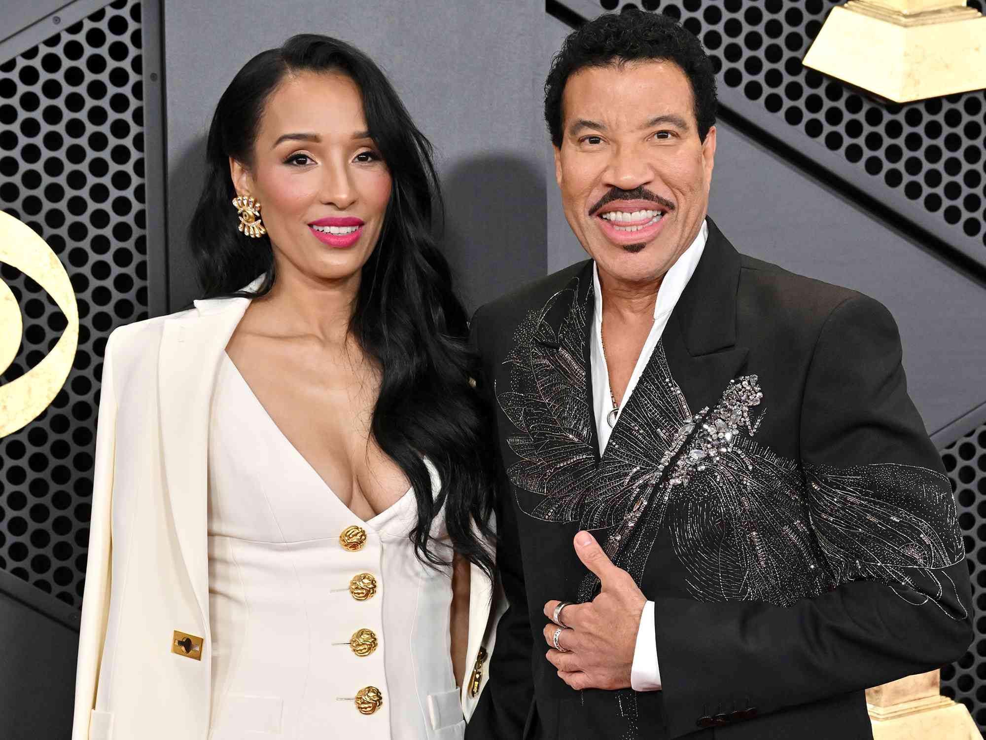 Lisa Parigi and Lionel Richie attend the 66th GRAMMY Awards on February 04, 2024 in Los Angeles, California.