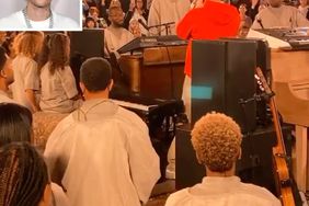 Justin Bieber at Kanye's Sunday service