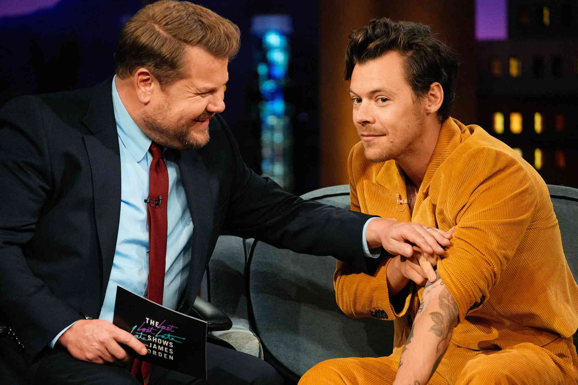 The Last Last Late Late Show with James Corden airing Thursday, April 27, 2023, with guests Harry Styles and Will Ferrell.