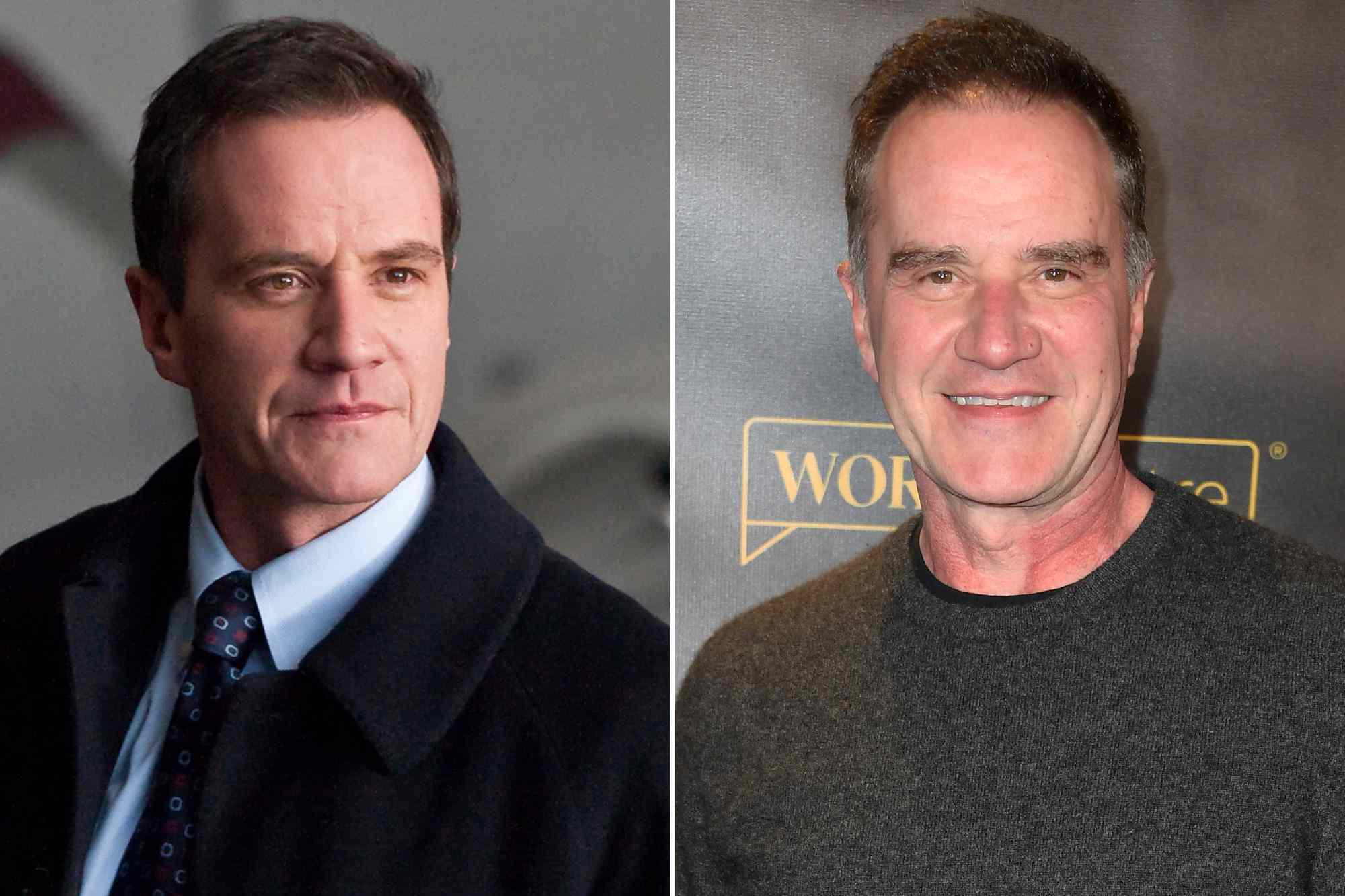 Tim DeKay as Peter Burke in 'White Collar'. ; Tim DeKay attends the Honor: In Their Words - Stories Commemorating The 50th Anniversary Of The End Of The Vietnam War on March 18, 2023 in Los Angeles, California. 