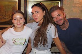 Victoria and David Beckham with their daughter, Harper Seven