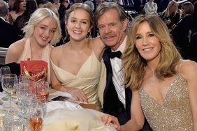 Sofia Grace Macy, Georgia Grace Macy, William H. Macy, and Felicity Huffman attend FIJI Water at the 76th Annual Golden Globe Awards on January 6, 2019 at the Beverly Hilton in Los Angeles, California