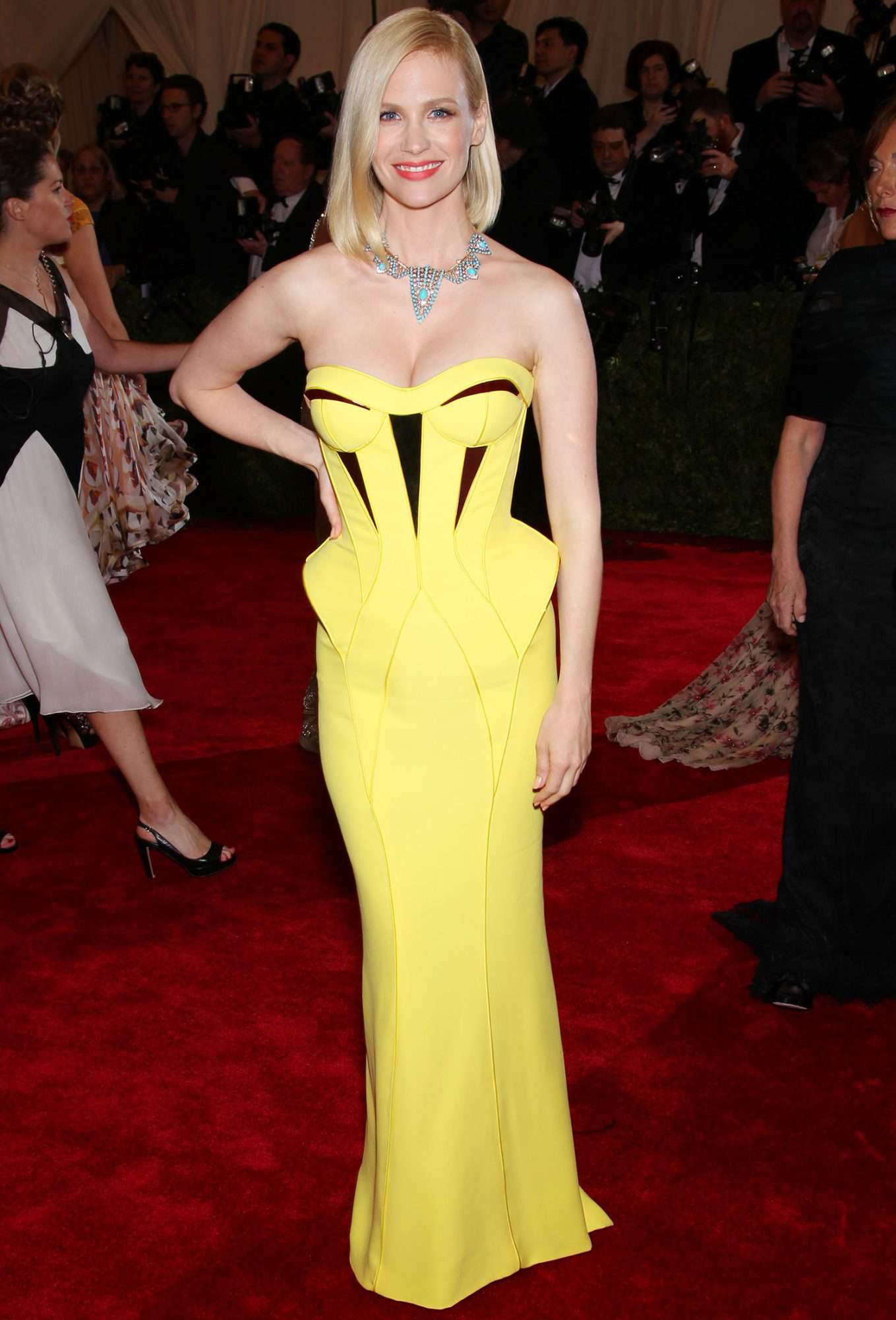 January Jones Costume Institute Gala Benefit, celebrating 'Schiaparelli and Prada: Impossible Conversations'