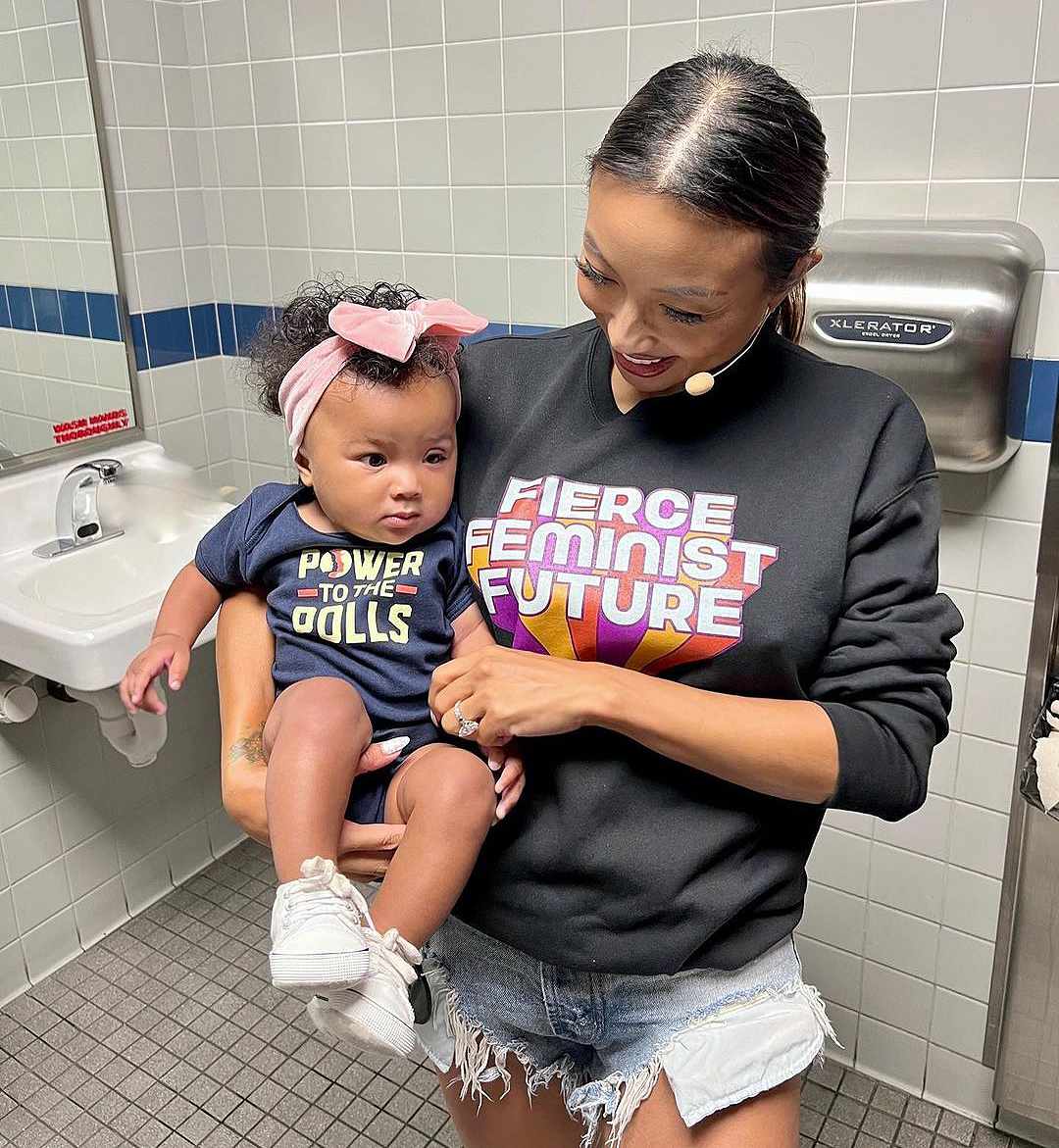 Jeannie Mai and baby Monaco Jenkins