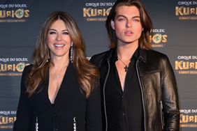 Elizabeth Hurley and Damian Hurley attend the European Premiere of Cirque du Soleil's "Kurios: Cabinet Of Curiosities"