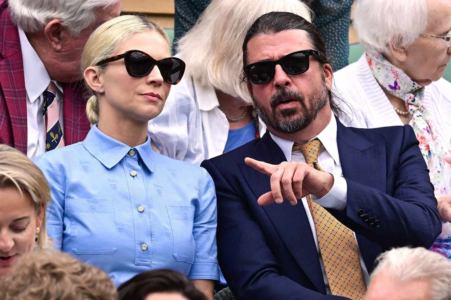 Dave Grohl wife Jordyn Grohl wimbledon 07 02 24