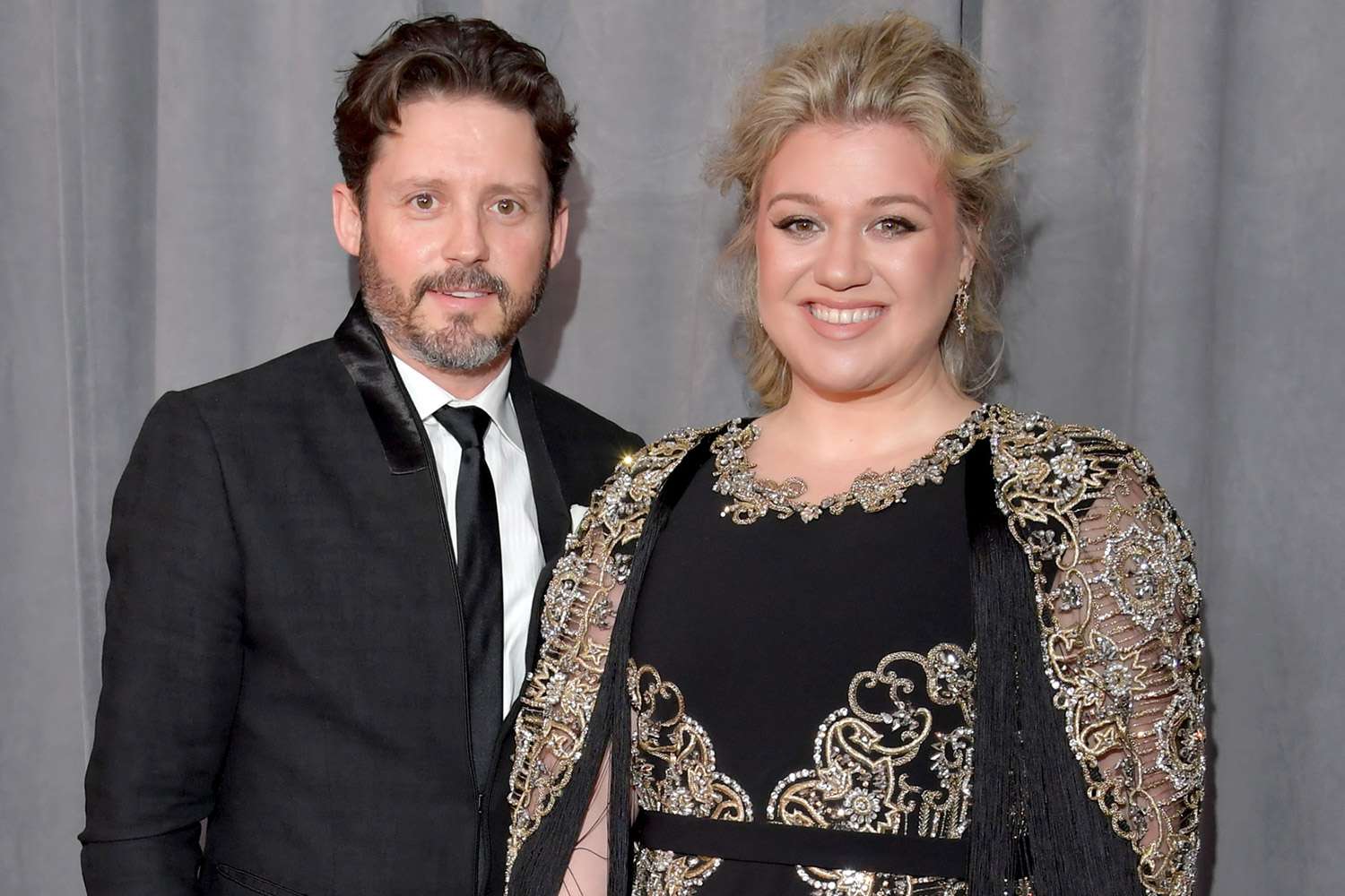 Brandon Blackstock and recording artist Kelly Clarkson attends the 60th Annual GRAMMY Awards at Madison Square Garden on January 28, 2018