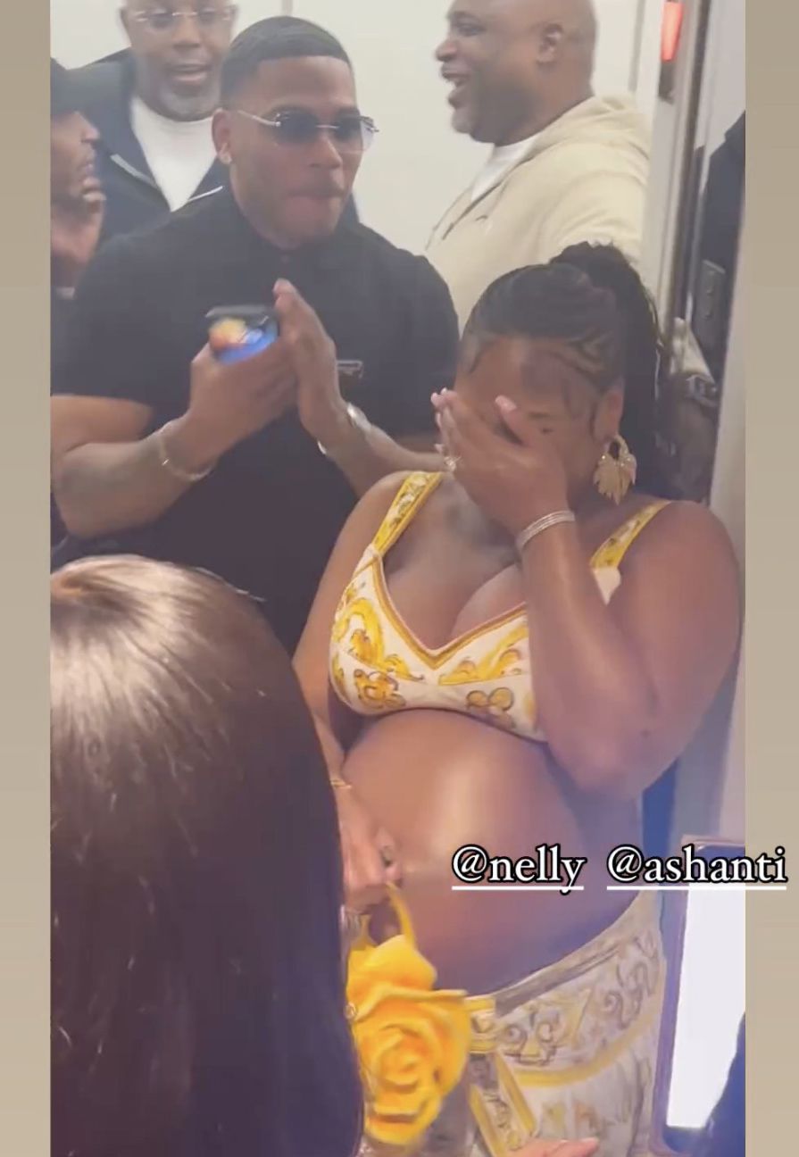 Nelly surprises Ashanti with a baby shower instagram 06 30 24