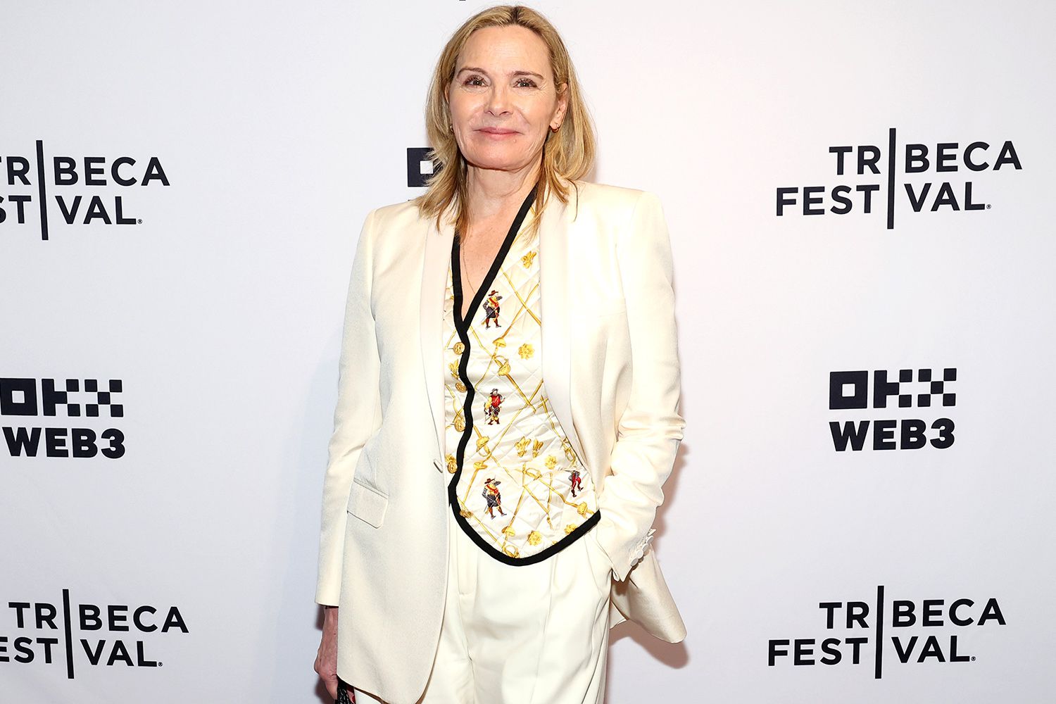 Kim Cattrall attends the Jury welcome lunch during the 2024 Tribeca Festival