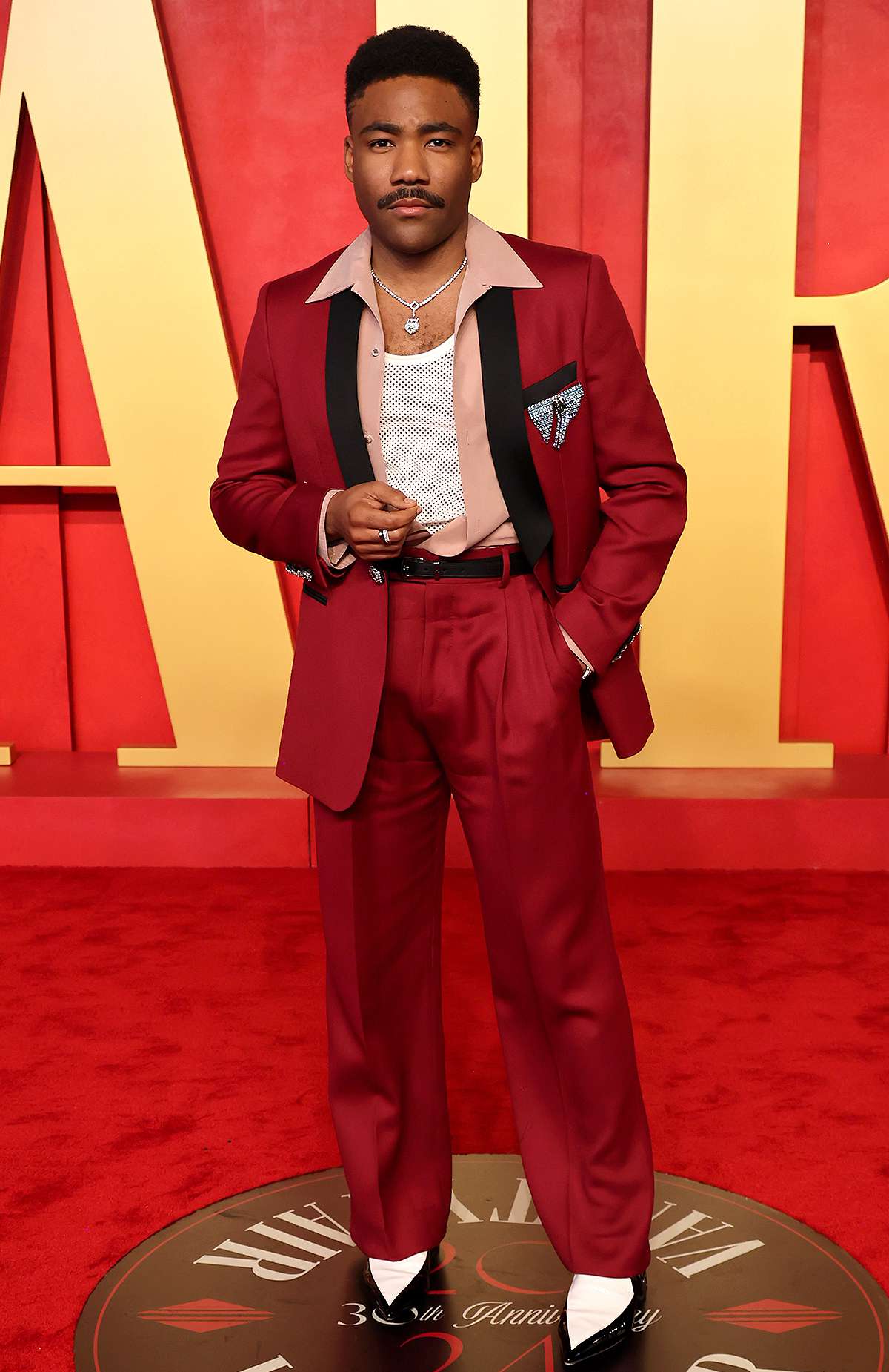 Donald Glover attends the 2024 Vanity Fair Oscar Party Hosted By Radhika Jones at Wallis Annenberg Center for the Performing Arts on March 10, 2024 in Beverly Hills, California.