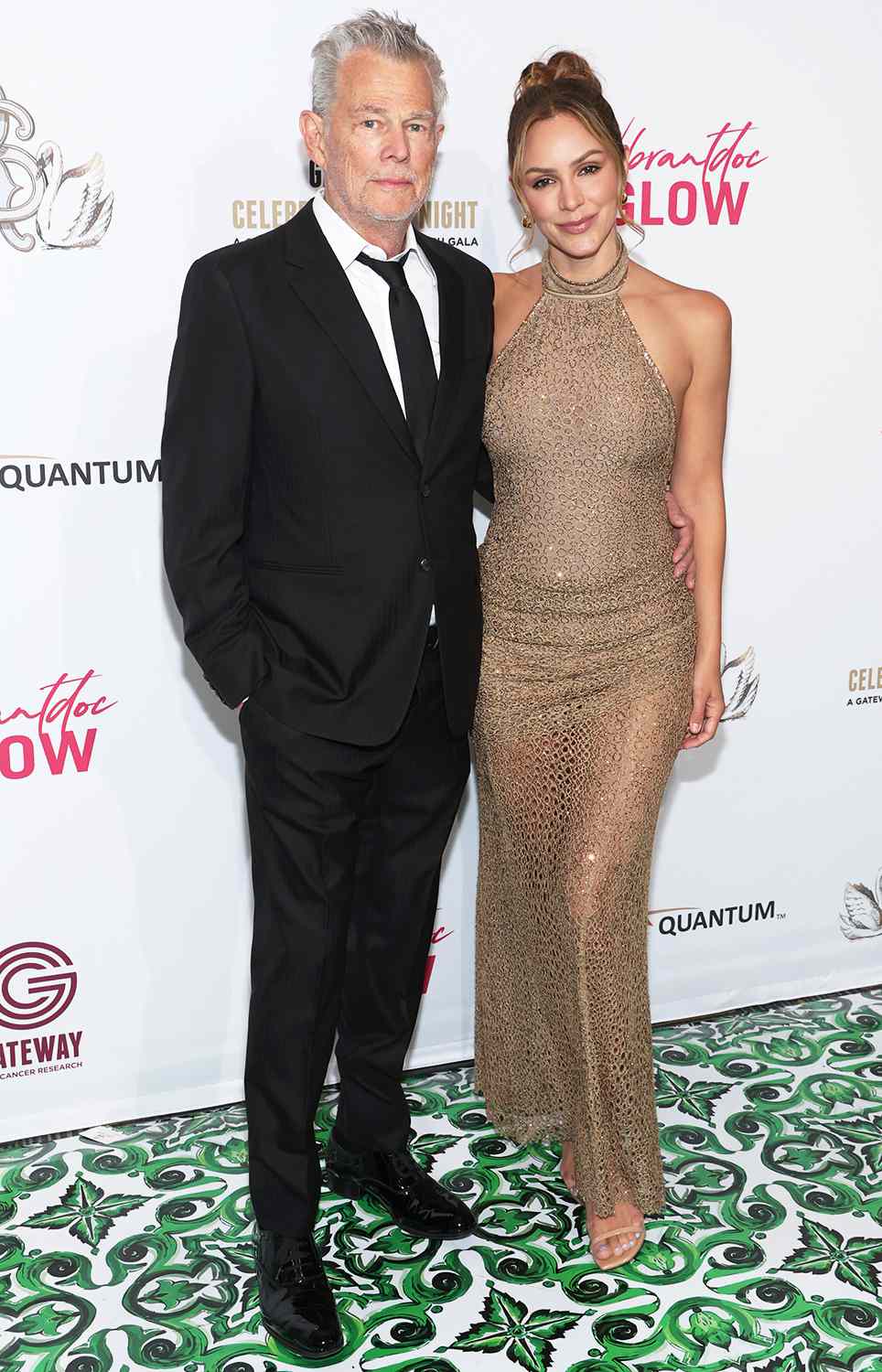 David Foster and Katharine McPhee attend Gateway Celebrity Fight Night 2024 on April 27, 2024 in Scottsdale, Arizona.