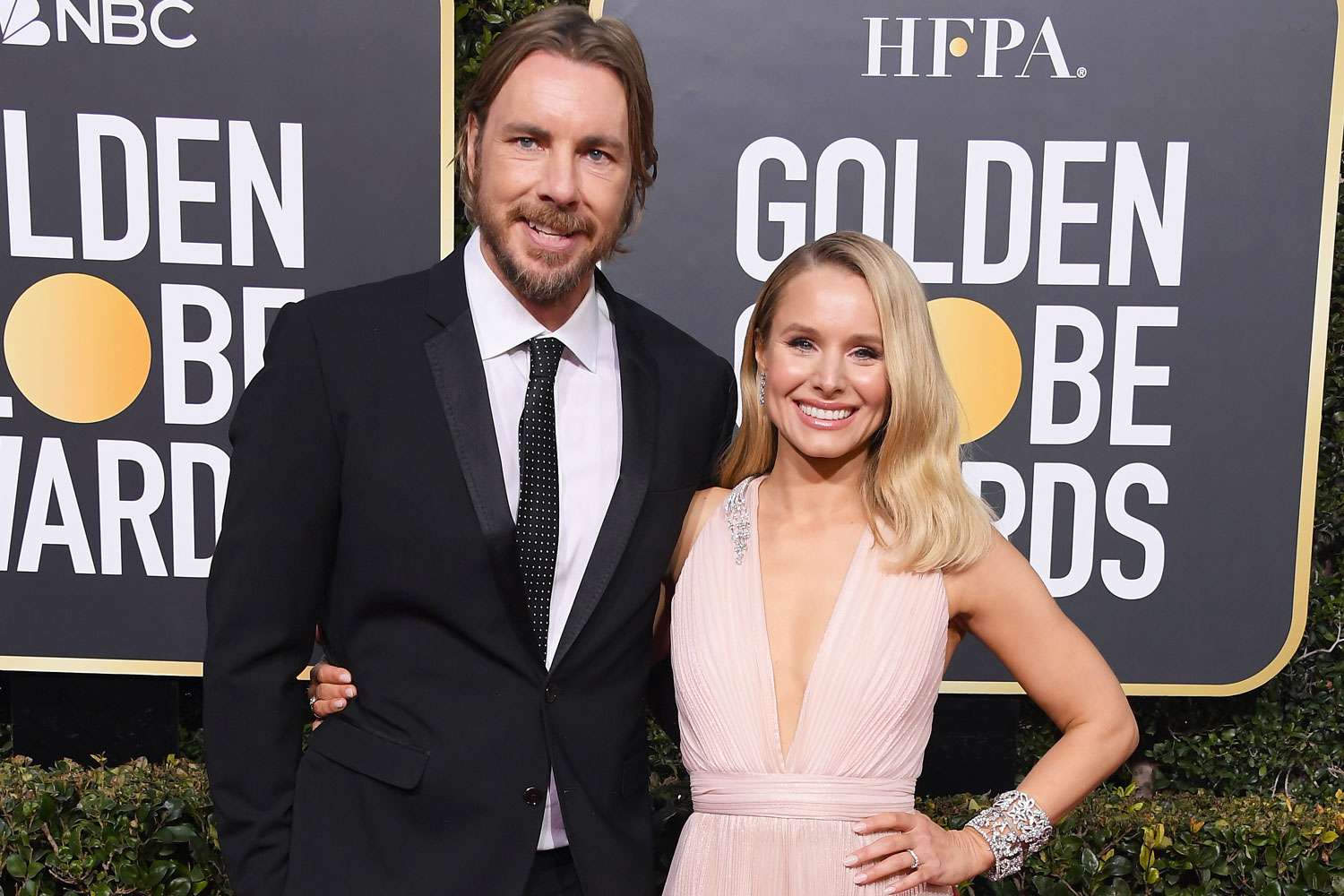 Dax Shepard and wife Kristen Bell attend the 76th Annual Golden Globe Awards at The Beverly Hilton Hotel