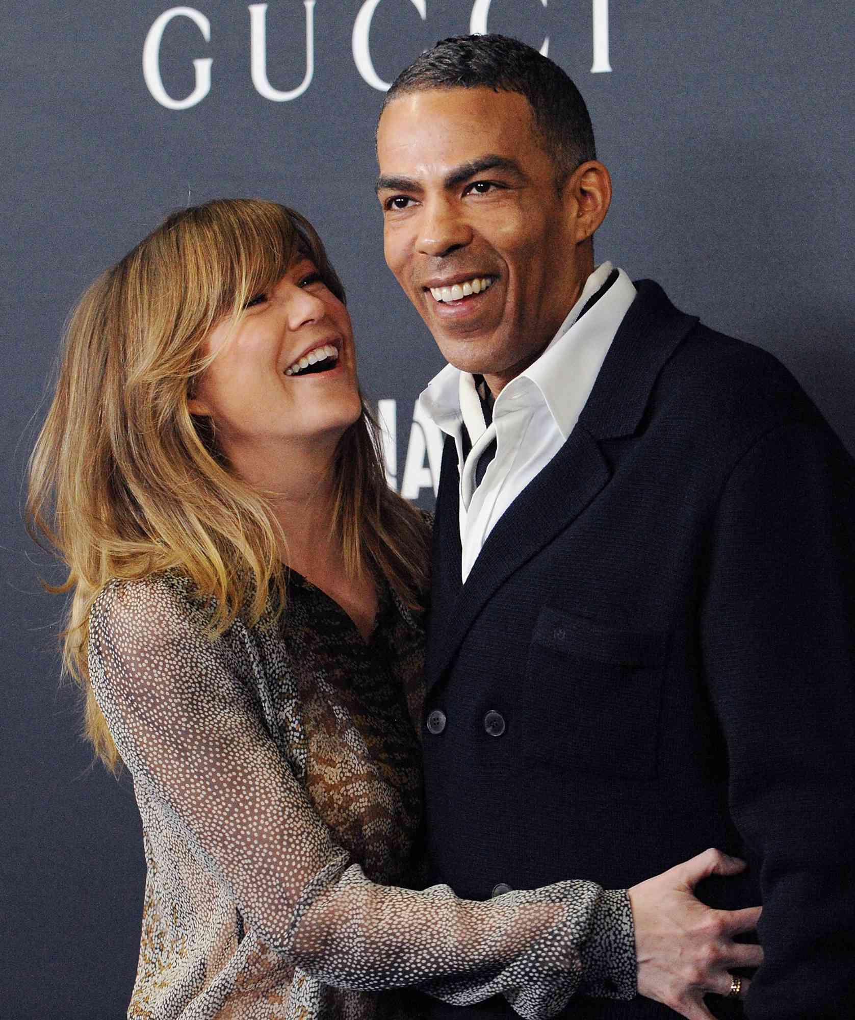 Ellen Pompeo and husband Chris Ivery arrive at the Gucci And RocNation Host Pre-Grammy Brunch At Soho House at Soho House on February 12, 2011 in West Hollywood, California