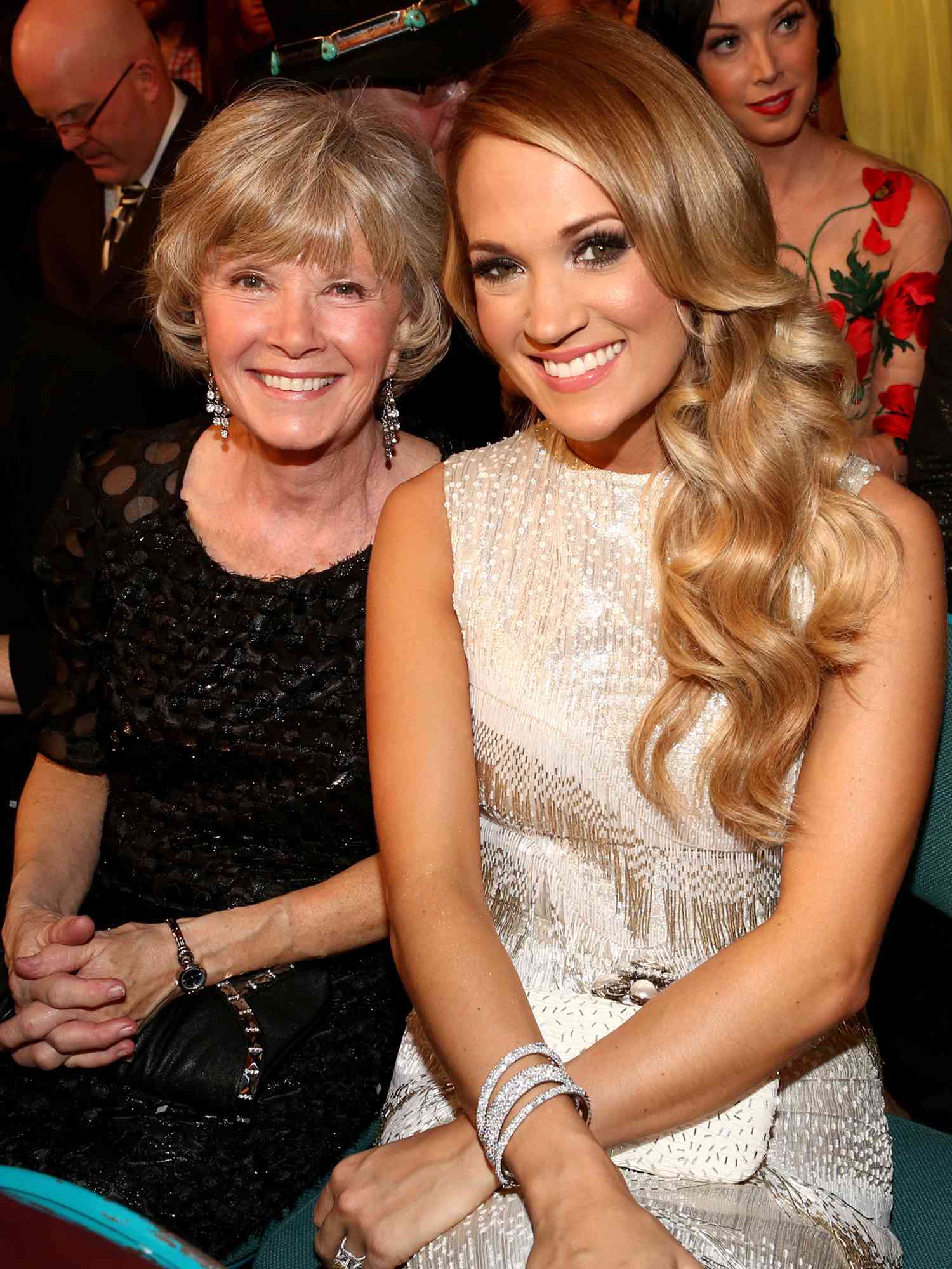 Carrie Underwood and Carole Underwood attend the 49th Annual Academy of Country Music Awards on April 6, 2014 in Las Vegas, Nevada. 