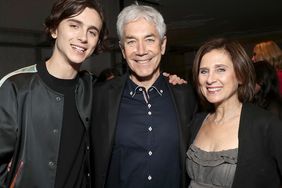 Timothee Chalamet, Marc Chalamet and Nicole Flender at the Sony Pictures Nominee Dinner on March 3, 2018 in Los Angeles, CA.