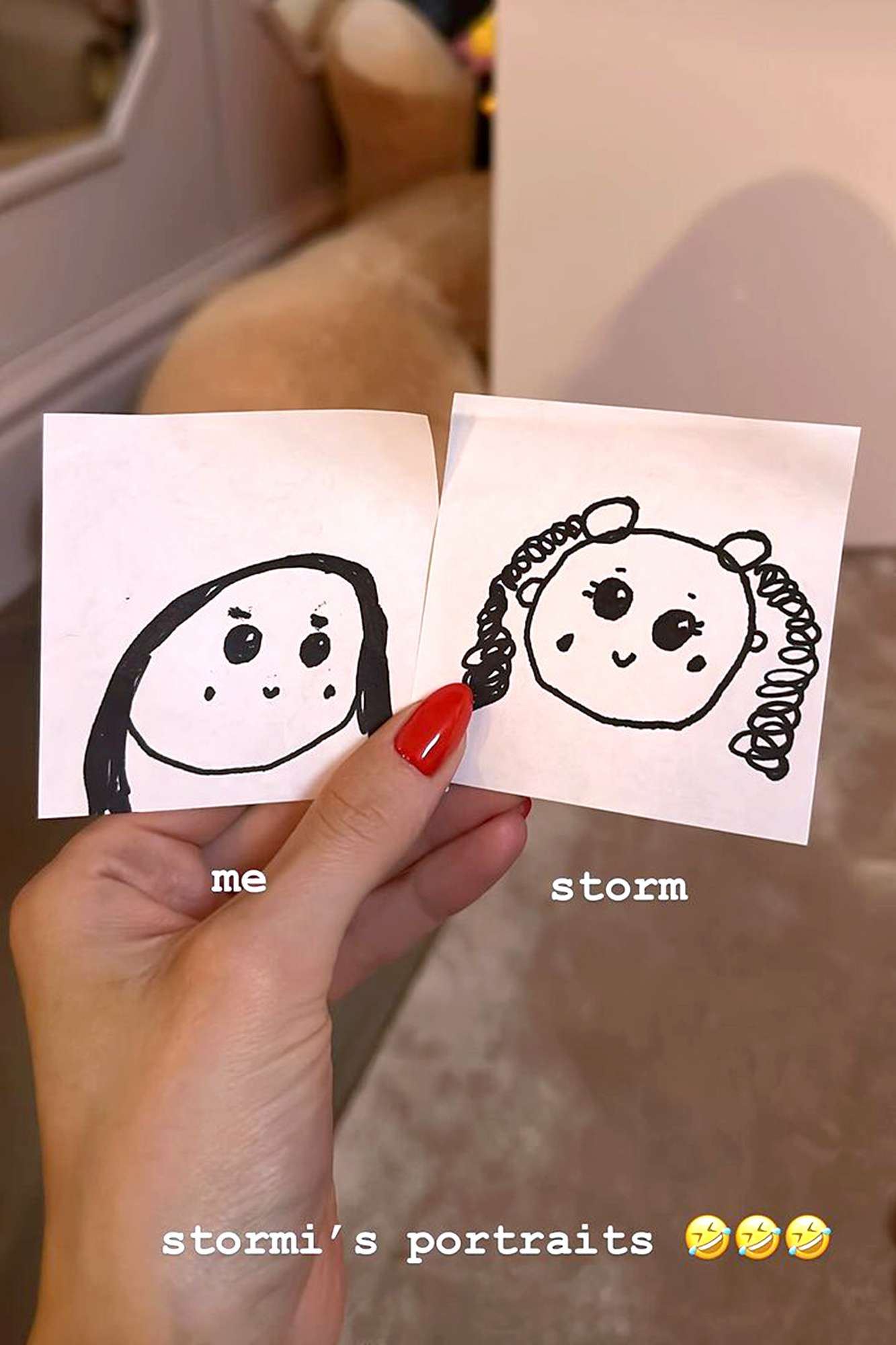 Kylie Jenner Reveals Adorable Portraits Daughter Stormi, 6, Drew of the 2 of Them